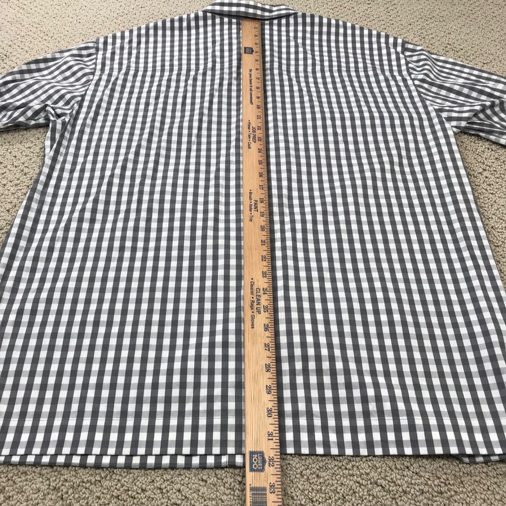 Lafayette 148 New York Grey Gingham Oversized Button Up Shirt XL Cotton Blend - Picture 8 of 8